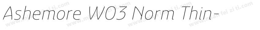 Ashemore W03 Norm Thin字体转换